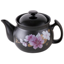 美味世家（meiweishijia）原厂配件 电炖锅药锅砂锅汤锅红紫砂陶瓷隔水炖盅 3升杜鹃花药壶