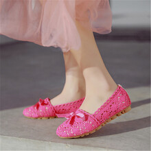 老北京布鞋女2021年新款春季蝴蝶结孕妇鞋夏季防滑浅口单鞋女平底 玫红色A款 35