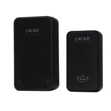 老人紧急呼叫求助按钮家用无线门铃 物业值班呼叫器 交流门铃 一拖一电子遥控远距离智能穿墙门玲 黑色