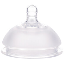 可拉贝拉 婴儿宽口径奶嘴硅胶 通用可适配宽口径奶瓶 超宽口径奶嘴（7cm口径奶瓶专用） L号大圆孔（6个月以上）