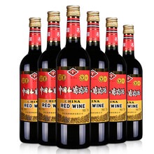 【JD快递 正常发货 整箱下单晒单送北京二锅头1瓶】国产红酒 龙徽红酒 夜光杯葡萄酒 中国红 甜型 750ml 甜酒 整箱六支