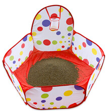 建雄儿童玩具决明子玩具沙池套装家庭用玩沙池围栏男女宝宝沙滩玩具池 10斤决明子+1.5米投篮池