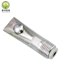 古达 加厚猪水嘴纯不锈钢鸭嘴全自动仔猪饮水器带过滤网母猪喝水嘴水咀 大号弹珠式(不锈钢帽)