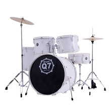 迈斯 MES Q7架子鼓 爵士鼓套鼓8色 5鼓3镲片配置 原声鼓 通用 白色(WW)+全套赠品