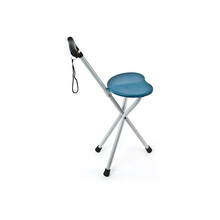 展浩（zhanhao） 助行器 老年人 拐杖 带坐带灯带凳 老人三脚凳   铝合金手杖凳 蓝色