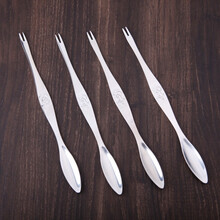 剥螃蟹吃蟹工具 不锈钢蟹多件蟹钳蟹夹蟹针海鲜剪吃大闸蟹螃蟹工具 4只蟹挑