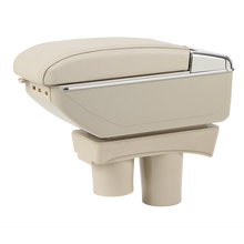 2014年~2016年款标致301扶手箱标志301用中央手扶箱全新爱丽舍用中央免打孔储物盒改装护手箱 双升款米(升高双层7USB) 全新爱丽舍