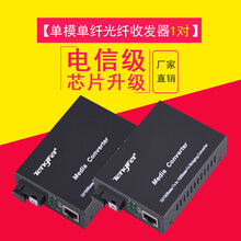 腾飞（tengfei） 光纤收发器百兆单模单纤商业级光电转换器光电网络接口收发器20km一对