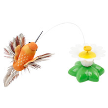 猫玩具电动飞舞蝴蝶逗猫棒遥控假老鼠毛绒仿真猫咪用品小幼猫猫爱 蜂鸟【颜色随机】