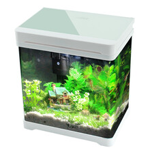 鱼之宝（Fish treasure）GT-3鱼缸水族箱金鱼缸带灯鱼缸过滤器玻璃鱼缸客厅小型生态小鱼缸 GT-3白色