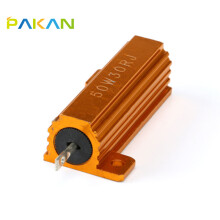 PAKAN  RX24黄金铝壳电阻  50W功率电阻 线绕固定电阻器 50W 30RJ 30欧姆 (1个)