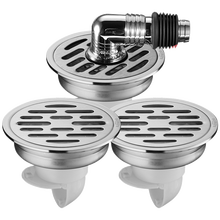 潜水艇地漏卫生间淋浴洗衣机老式圆形防臭地漏改造防头发防虫GY50-10B 【10厘米圆形】2厨卫+1洗衣机配通用接头