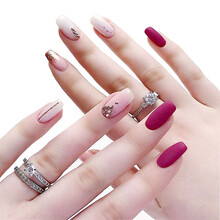 孜甲花假指甲贴穿戴甲片可穿戴可拆卸可以摘戴美甲成品抖音同款网红 图四款中号