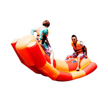 哈乐猫水上玩具充气弹跳床蹦蹦床滑梯跷跷板海上香蕉船飞鱼水上乐园设备 单排跷跷板