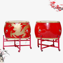 新宝（XinBao） 16/18/24寸1米1.5米牛皮鼓大鼓龙鼓战鼓威风锣鼓成人堂鼓 14寸红鼓【45cmx43cm】+鼓棒