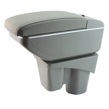 鑫卡威 本田锋范扶手箱哥瑞竟瑞扶手箱汽车专用双层中央手扶箱汽车储物盒中央通道改装配件 双层经济款-伸缩延长(无USB)灰色 哥瑞/竟瑞