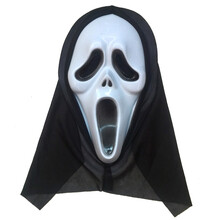 欢乐派对 万圣节面具表演演出道具带头套恐怖面具骷髅面具吓人鬼面具男惊声尖叫面具全脸面具儿童面具 单片面具A款