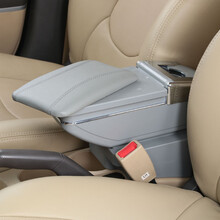 乾图 汽车扶手箱专车专用免打孔手扶箱 灰 旋转款 江淮和悦A30瑞风S2名爵MG3/ZS