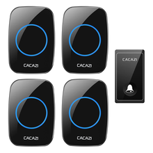 CACAZI卡佳斯 FA60一拖四动能门铃远距离电子遥控门铃无线家用不用电池无线门铃防水 白色