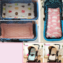 婴儿推车棉垫四季通用婴儿车坐垫宝宝高景观推车垫子手工纯棉加厚 40*80cm羽丝棉款