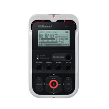 Roland罗兰录音机R-07便携式蓝牙无线录音机录音笔可串联单反录音 白色