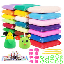 超轻粘土100克袋装彩泥太空泥儿童diy手工材料黏土开学季礼物 36色100g粘土套装