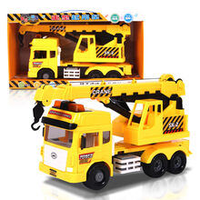 LEFEI 乐飞工程车导弹车军车带声光音乐益智玩具车惯性吊车挖掘机仿真模型车儿童礼物 5887灯光音乐讲故事-重型起吊车