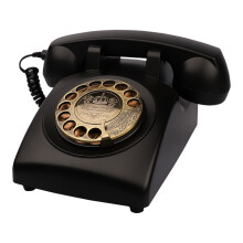 金顺迪1960-1 酒店电话机仿古复古欧式办公家用无线插卡移动联通电信手机卡座机 磨砂黑旋转(接电话线)