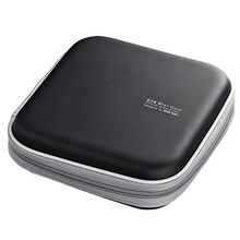 山业 SANWA 防掉落设计CD盒 CD收纳包 车载光盘收纳盒 48片为长方形 FCD-SH 黑色 36片