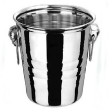 保温大号红酒冰桶 不锈钢啤酒桶KTV酒吧冰块桶冰酒桶香槟冰桶 小号冰桶（带冰夹子）