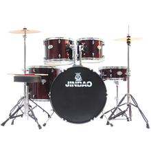 津宝 架子鼓专业成人爵士鼓5鼓3镲4镲套鼓初学者演奏儿童演出乐器批发 酒红(五鼓三镲)+鼓凳+鼓棒