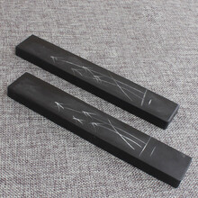 镇纸毛笔文房书法石头镇尺 学生书法压毛边宣纸书法培训用品 竹雕花镇尺(18厘米)