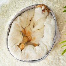 华元宠具（hoopet）猫窝深度睡眠狗窝秋冬保暖冬季双层猫窝宠物窝S