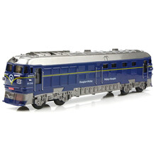 怀旧绿皮火车模型惯性小汽车男孩仿真蒸汽火车头内燃机车儿童玩具 蓝皮火车