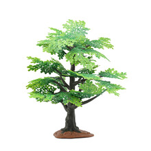 玩模乐树木植物模型 椰子 树松树花园草原场景 搭配小兵人模型动物恐龙模型 绿色大枫叶树