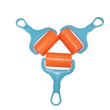 太空沙（SPACE SAND）玩具玩沙戏水玩具脚印城墙无印花滚筒平沙工具彩泥超轻粘土星空沙模具 3把滚轮