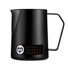 Brewista不锈钢尖嘴感温咖啡拉花奶泡缸温度显示拉花杯奶泡杯器具 720ml-电镀黑