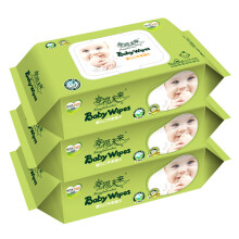 幸福未来 婴儿手口柔湿巾（ 80片*3包 ）木糖醇 新生儿纸巾 儿童宝宝湿巾