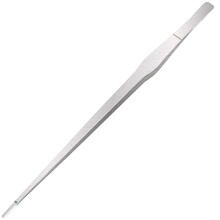 派楚水族 不锈钢镜面水草剪刀/水草夹/镊子/平沙铲水草鱼缸种植修剪造景用工具 砂光直镊 27cm