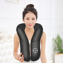 乐臣（lesen）颈椎按摩器肩颈按摩披肩四核捶打家用颈部腰部肩部背部腿部按摩器全身脊颈 典雅黑