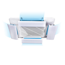 冠佑 中央空调挡风板防直吹导风罩防风挡板遮冷风调节角度遮风中央空调吸顶机天花机出风口挡板通用 【吊顶式】中央空调挡风板54CM 单片