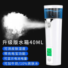 高班纳米喷雾补水仪智能 冷喷 便携手持保湿脸部美容器豪华测肤仪家用大容量 自带充电宝功能 新升级补水