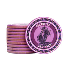 游戏大陆（gameland）希腊众神德州扑克陶瓷无面值筹码 唯美设计纪念品麻将德扑俱乐部 10片39mm紫色阿佛洛狄忒