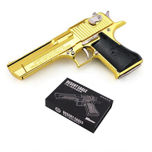 可抛壳1:2.05沙漠之沙鹰玩具模型 全金属大号不可发射 金色（可抛壳）