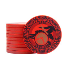 游戏大陆（gameland）希腊众神德州扑克陶瓷无面值筹码 唯美设计纪念品麻将德扑俱乐部 10片39mm红色阿瑞斯