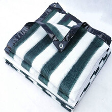 园艺 家用彩色条纹遮阳网防晒网遮阴隔热遮光网阳台楼顶庭院多肉植遮阳 蓝白条纹3米*3米