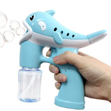 电动泡泡枪玩具 小海豚带音乐灯光泡泡机抖音同款网红 全自动吹泡泡水枪 儿童小孩娱乐户外戏水玩具 抖音同款蓝色