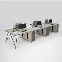 松图（SONGTU） 办公桌 职员办公桌椅组合办公家具电脑桌财务桌培训桌屏风工作位2/4/6人员工桌 图片矮柜六人位