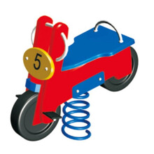 幼儿园户外公园小区游乐场儿童弹簧摇马塑料弹簧摇摇乐玩具木马 大型摩托摇乐80*30*83cm