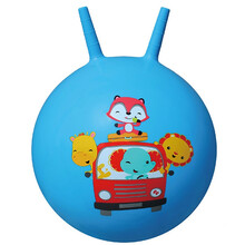 费雪（Fisher-Price） 羊角球跳跳健身球充气球幼儿园儿童户外加厚玩具球跳跳球 18寸蓝色（送气泵）